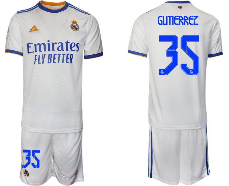 Men 2021-2022 Club Real Madrid home white #35 Soccer Jerseys